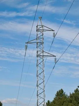 High Voltage Power line Stock Photos
