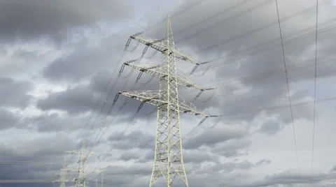 High voltage power lines Vidéo 34857775