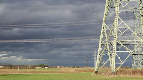 High voltage power lines Видео 34858761