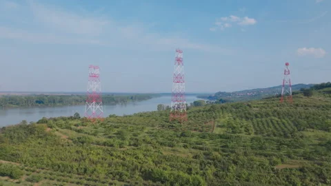 High voltage power lines Stock-Footage 250727207