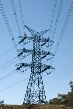 High Voltage Power Lines Stock Photos