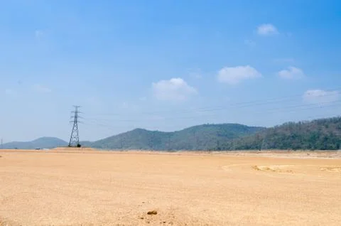 High voltage power lines. 스톡 사진