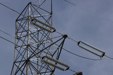 High Voltage Power Lines Stock Photos