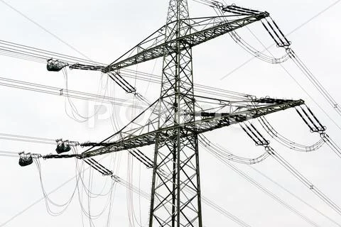 High Voltage Power Pole Construction Works