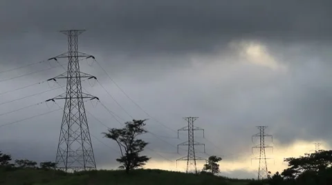 High voltage power pole. Stock Footage 8664656