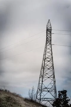High Voltage Power Pole Texture Background Stock Photos