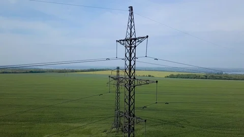 High-voltage power pylon Stock Footage 109534385