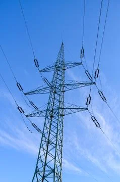 High voltage power pylon Stock Photos