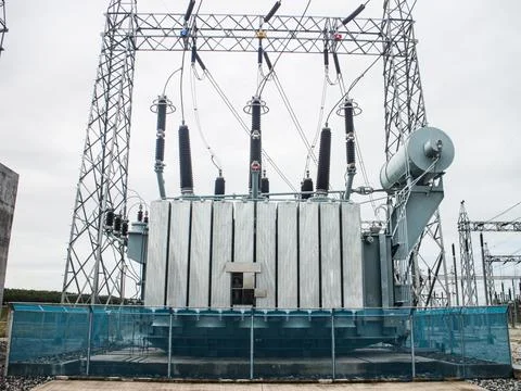 High-voltage power transformer Stock Photos