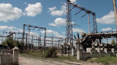 High voltage power transmission 05 Stock Footage 8669953