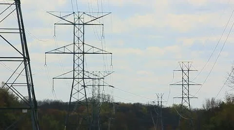 High-voltage pylon Stock Footage 10896912