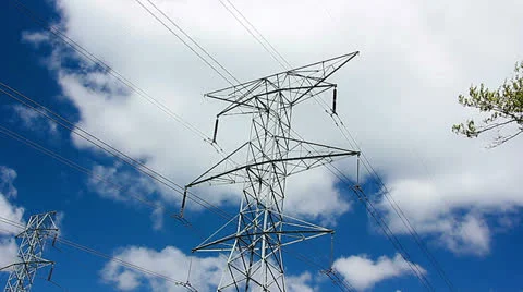 High-voltage pylon Stock Footage 26014650
