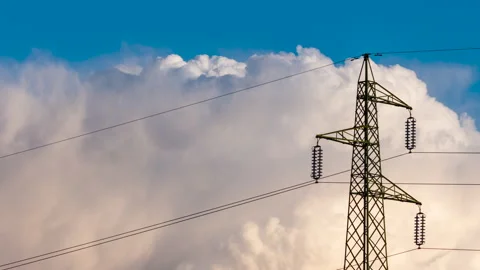 High voltage pylon Stock Footage 273804743
