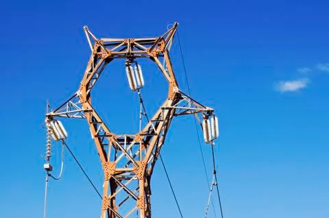 High voltage pylon Stock Photos