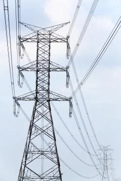 High voltage pylon Stock Photos