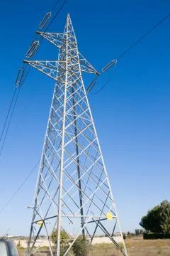 High voltage pylon Stock Photos