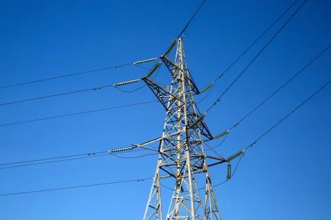 High voltage pylon Stock Photos