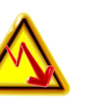 High Voltage realistic 3d plastic yellow sign. Toy modern glossy danger sign Stock Illustration