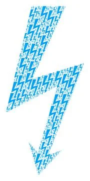 High Voltage Recursion Mosaic of Itself Items Stock Illustration