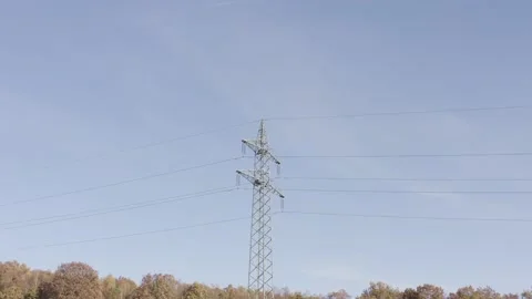 A high voltage road from above Stock-Footage 164041168
