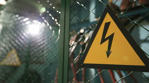 High voltage sign. Electrical equipment. Stock-Footage 87945986