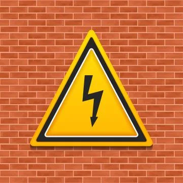 High Voltage Sign Stock Illustration
