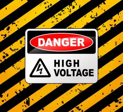 High voltage sign Stock Illustration