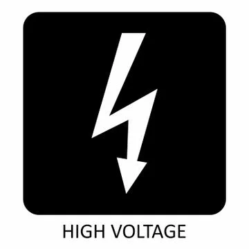 High voltage sign Stock Illustration
