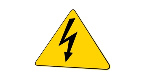 High Voltage Sign (Loop with Matte) Video stock 1071399