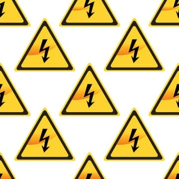 High voltage sign pattern Illustrazione stock