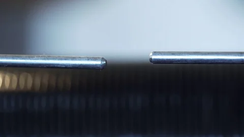 High voltage spark from 1912 spark gap transmitter 4k Video stock 82498479