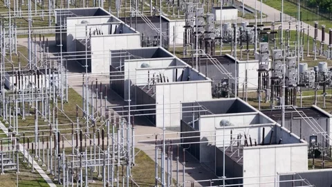 High Voltage Substation in The Netherlands Video stock 335276149