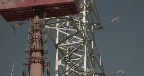 High-voltage tower Video stock 229484394