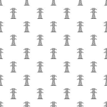 High voltage tower pattern Illustrazione stock