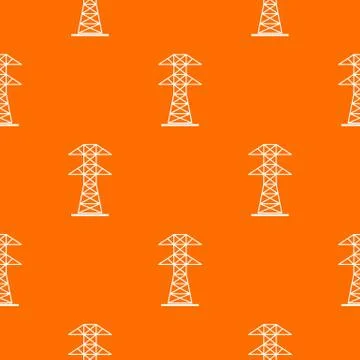High voltage tower pattern seamless Illustrazione stock
