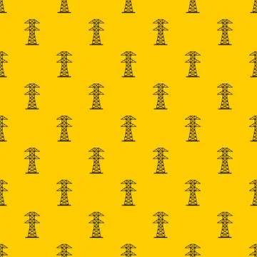High voltage tower pattern vector Illustrazione stock