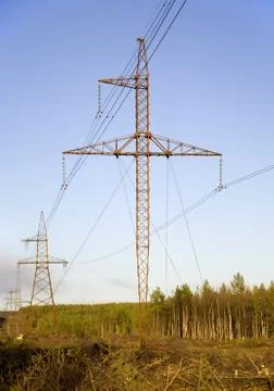 High-voltage tower Stock Photos