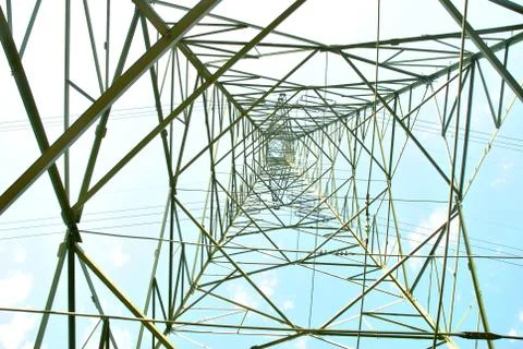 High-voltage tower Stock Photos