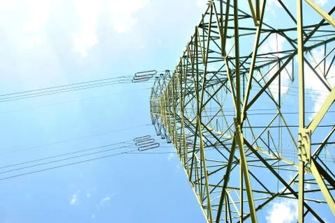 High-voltage tower Stock Photos