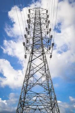 High-voltage tower Stock Photos