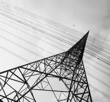 High voltage tower Stock Photos