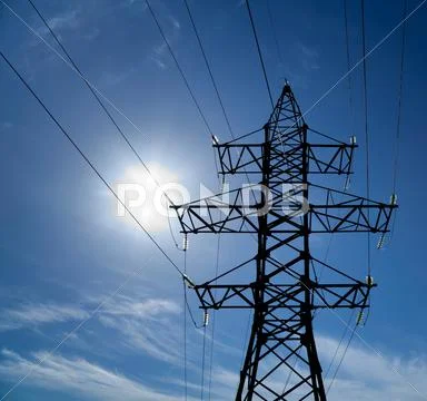High voltage tower Stock Photos