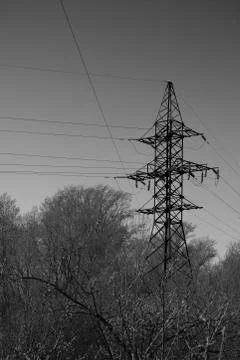 High voltage tower Foto stock
