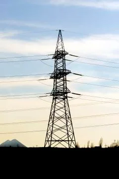 High voltage tower Stock Photos