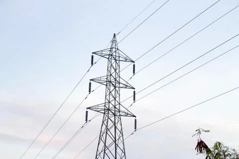 High voltage tower Stock Photos