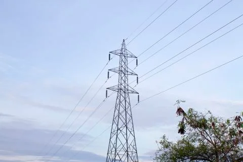 High voltage tower Stock Photos
