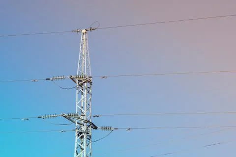 High voltage tower Stock Photos