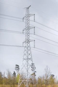 High voltage tower Stock Photos