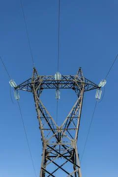 High voltage tower Stock Photos