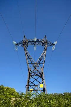 High voltage tower Stock Photos